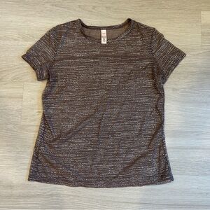 Victoria’s Secret Women’s Purple/Grey Sheer Shine Mesh Top - Small